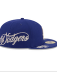 Los Angeles Dodgers Royal Wordmark Script 59Fifty Fitted