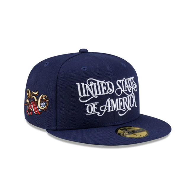 USA Script Navy 250th Anniversary SP 59Fifty Fitted – CROWN MINDED
