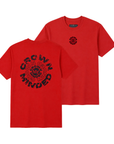 CrownMinded Twin Shot Spiral Graphic Tee - Red