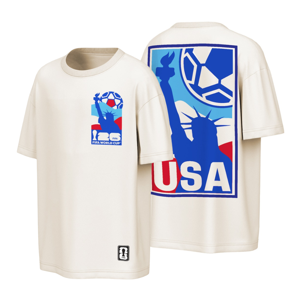 USA FIFA World Cup 2026 Liberty Horizon Post Card Tee - Cream
