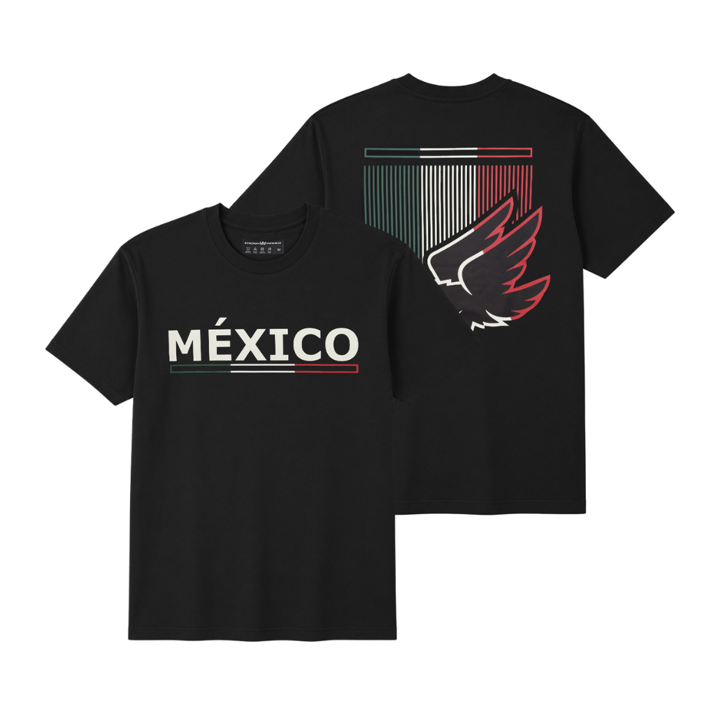 Mexico Eagle Graphic Tee – Black – CROWN MINDED