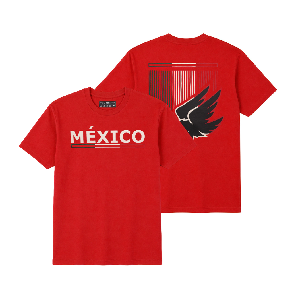 Mexico Eagle Graphic Tee – Red – CROWN MINDED