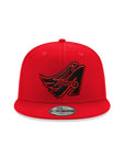 Los Angeles Angels of Anaheim Cooperstown Scarlet Red On Black 9Fifty Snapback