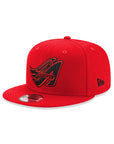 Los Angeles Angels of Anaheim Cooperstown Scarlet Red On Black 9Fifty Snapback