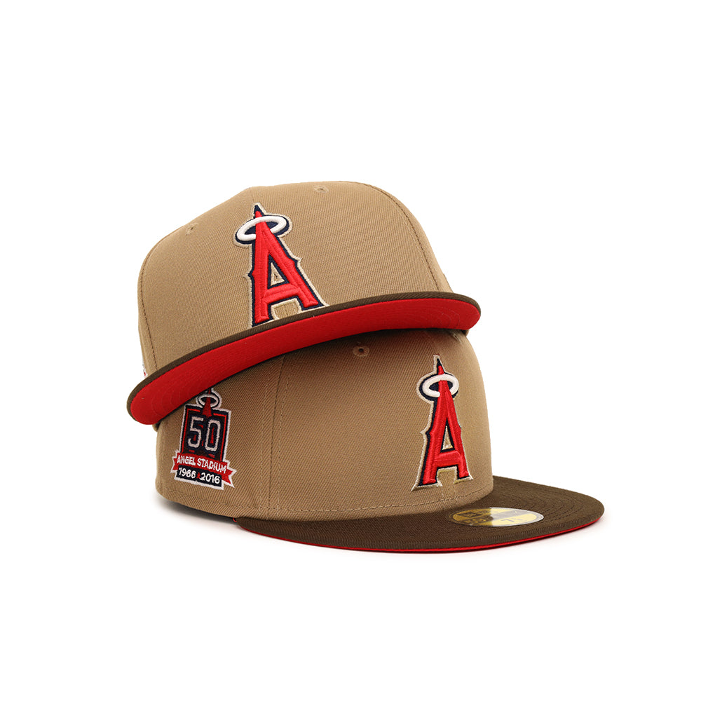 Anaheim Angels Khaki Walnut 2 Tone Angels Stadium 50th Anniversary SP 59Fifty Fitted