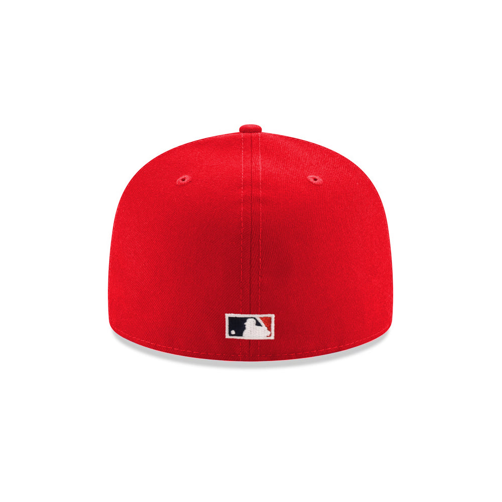 Los Angeles Angels Rally Monkey Mascot Red White 50th Anniversary SP 59Fifty Fitted