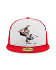 Los Angeles Angels Rally Monkey Mascot Red White 50th Anniversary SP 59Fifty Fitted