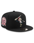 Anaheim Angels Mascot Rally Monkey 50th Anniversary SP Black 9Fifty Snapback