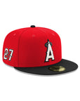 Anaheim Angels Red Black 2 Tone Mike Trout 27 SP 59Fifty Fitted