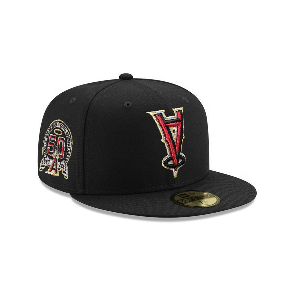 Anaheim Angels Upside Down Black 50th Anniversary SP 59Fifty Fitted
