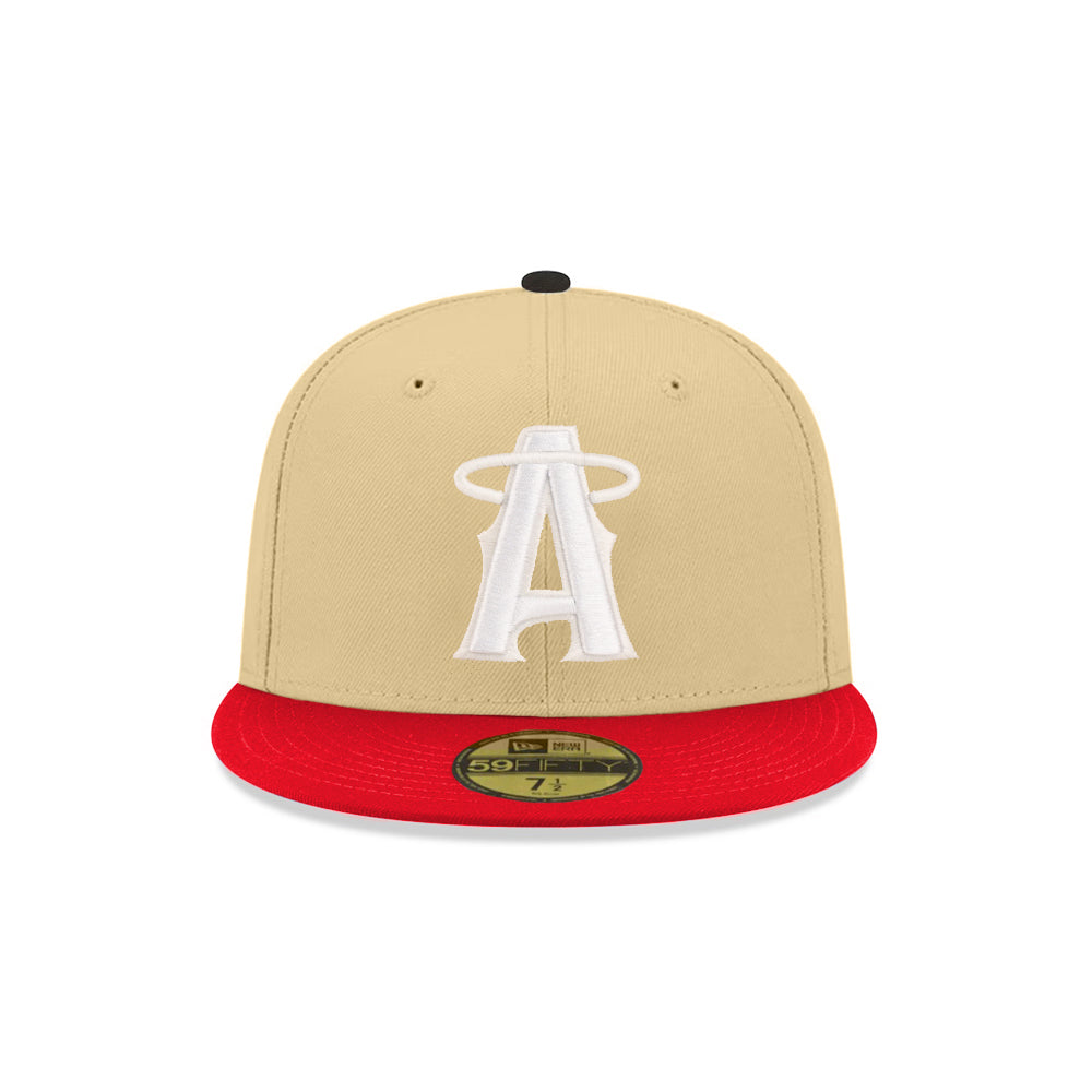 Anaheim Angels Vegas Gold Scarlet 2 Tone City Connect Logo SP 59Fifty Fitted