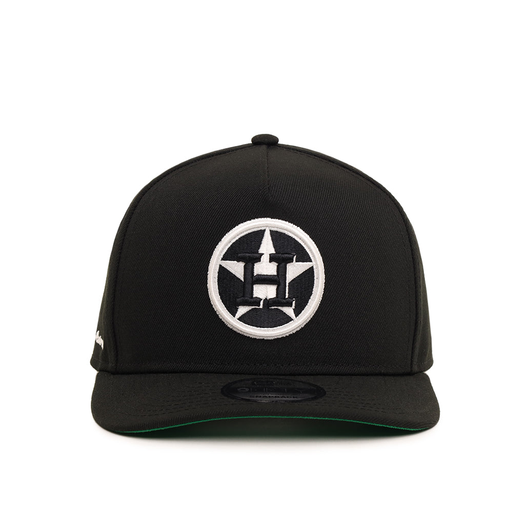 Houston Astros Black White Team Script SP 9Fifty A-Frame Snapback