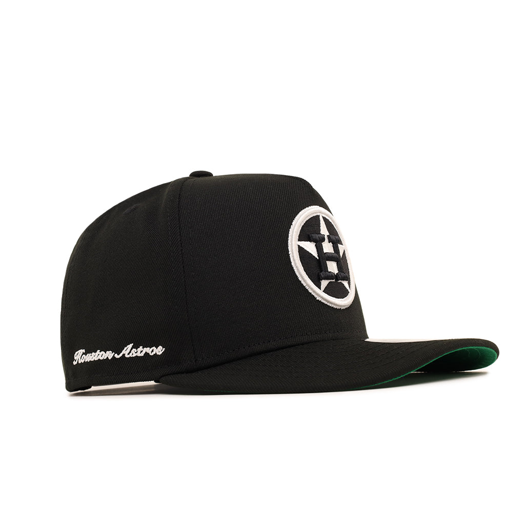 Houston Astros Black White Team Script SP 9Fifty A-Frame Snapback