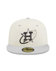 Houston Astros Chrome Gray 2 Tone Two Trophies SP 59Fifty Fitted