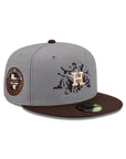 Houston Astros Storm Gray Brown 2 Tone 45th Anniversary Side Patch 59Fifty Fitted