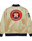 Mitchell & Ness Houston Astros Lightweight Gold Satin Jacket