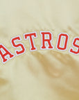 Mitchell & Ness Houston Astros Lightweight Gold Satin Jacket