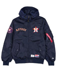 New Era X Alpha Industries Houston Astros L-2B Hooded Bomber Jacket Navy