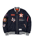 New Era X Alpha Industries Houston Astros MA-1 Bomber Jacket Navy