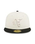 Oakland Athletics Upside Down Chrome Black 2 Tone 50th Anniversary SP 59Fifty Fitted