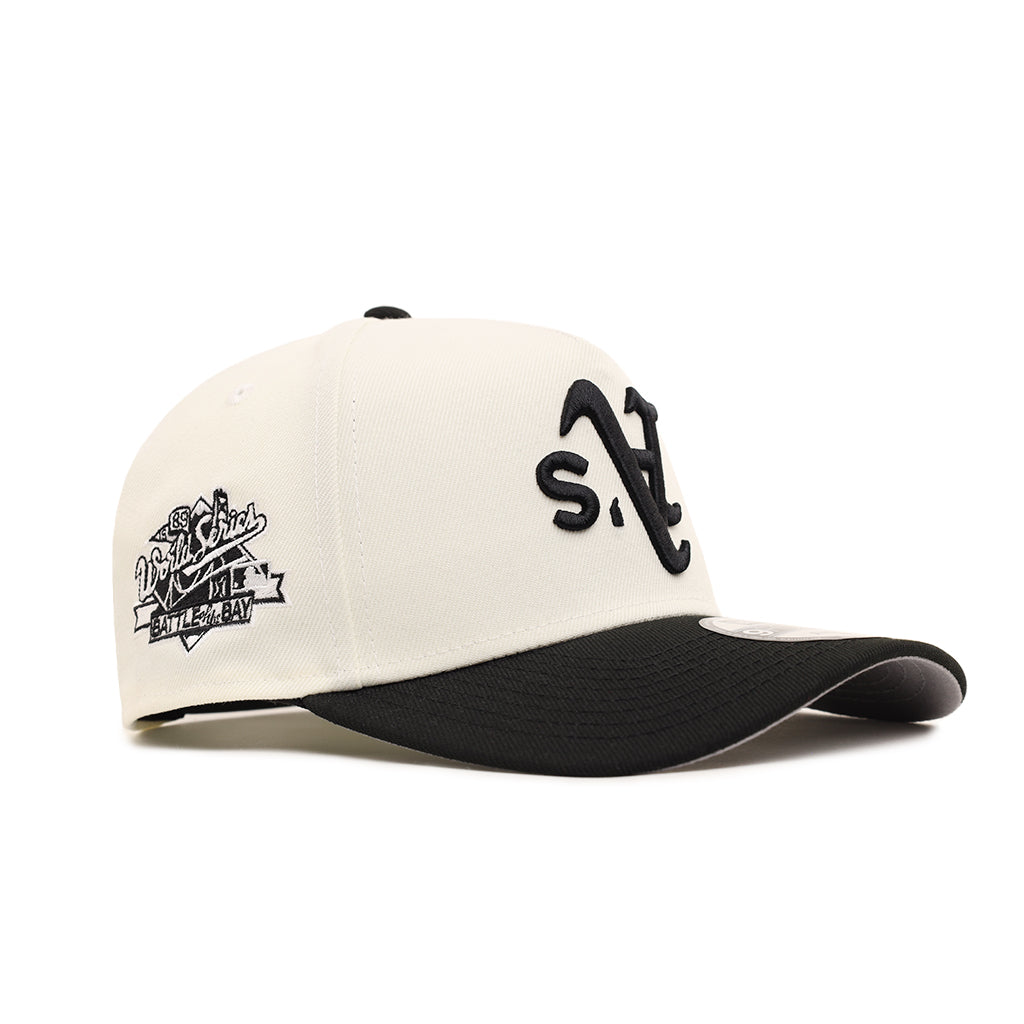 Oakland Athletics Upside Down Chrome Black Tone 1989 World