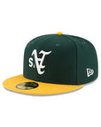 Oakland Athletics Upside Down Green Yellow 2 Tone 59Fifty Fitted