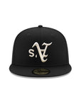 Oakland Athletics Upside Down Black 50th Anniversary SP 59Fifty Fitted