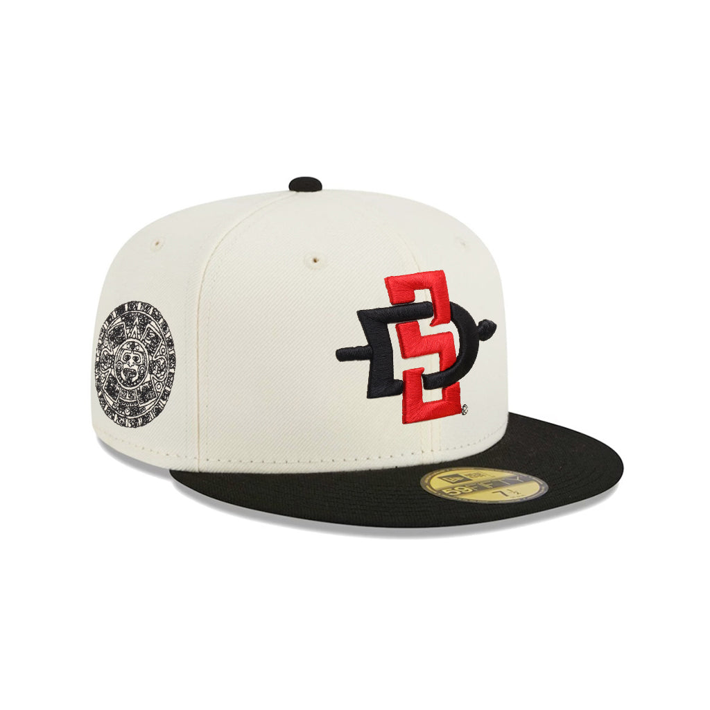 San Diego State Aztecs Chrome Black Tone Aztec Calendar SP NCAA 59Fifty  Fitted