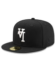 Los Angeles Dodgers Black On White Upside Down Logo 59Fifty Fitted