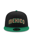 New Era Mexico Black Green 2 Tone Script Mexico Flag SP 59Fifty Fitted