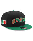 New Era Mexico Black Green 2 Tone Script Mexico Flag SP 59Fifty Fitted