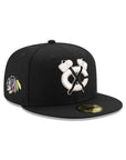 Chicago Blackhawks Black On White Chief Logo SP 59Fifty Fitted