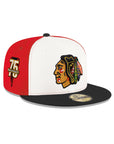 Chicago Blackhawks Tri-Color 75th Anniversary SP 59Fifty Fitted