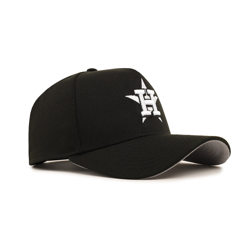 Houston Astros Black On White 9Forty A-Frame Snapback