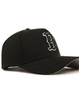 Boston Red Sox Black On White 9Forty A-Frame Snapback