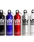 CrownMinded Aluminum Sports Water Travel Bottle w/ Safety Buckle & Key Chain Ring