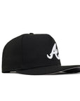 Atlanta Braves Black On White 9Fifty A-Frame Snapback