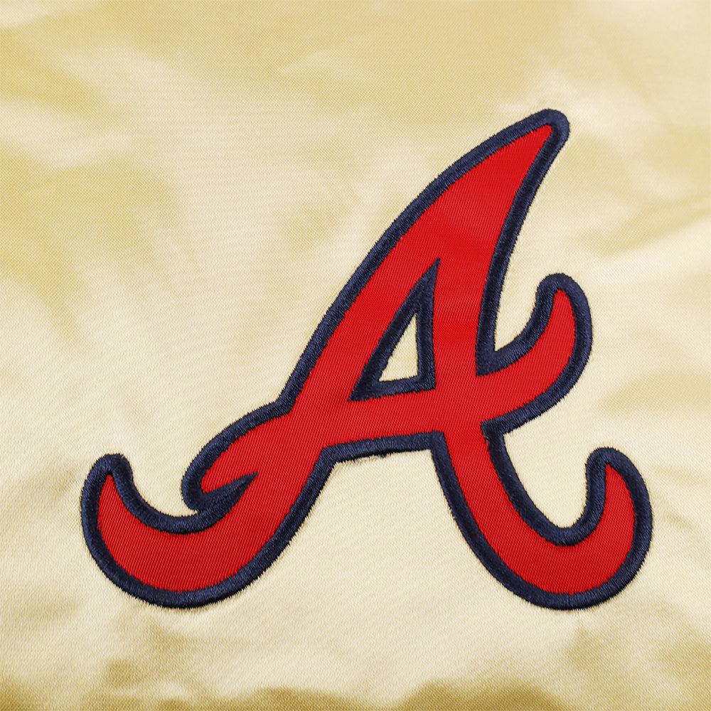 Mitchell & Ness Atlanta Braves Lightweight Gold Satin Jacket