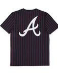 New Era Atlanta Braves Navy Pinstripe Tee