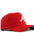 Atlanta Braves Scarlet Red On White 9Forty A-Frame Snapback
