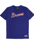 New Era Atlanta Braves Royal Pinstripe Tee