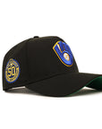 Milwaukee Brewers 50th Anniversary SP Black 9Forty A-Frame Snapback