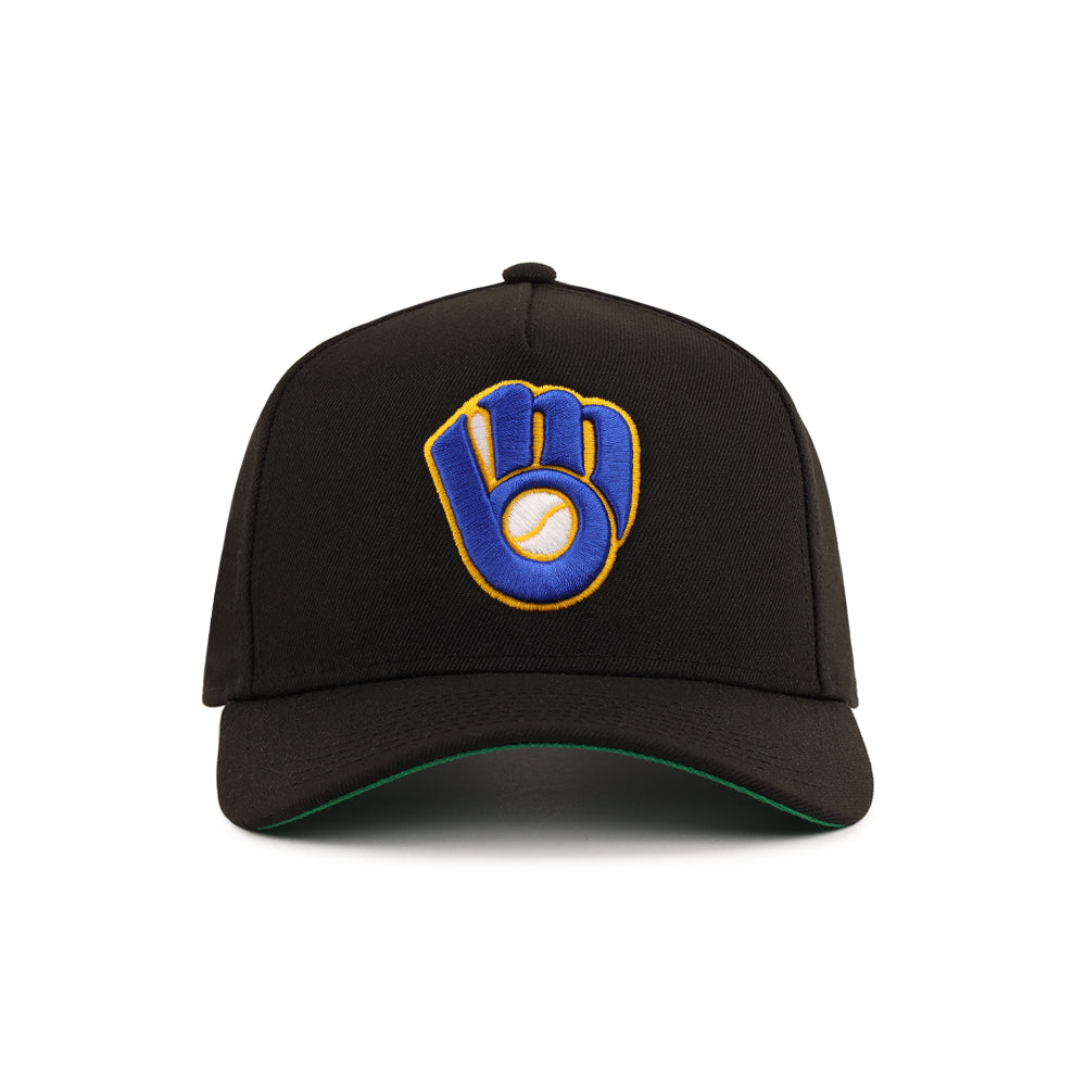 Milwaukee Brewers 50th Anniversary SP Black 9Forty A-Frame Snapback