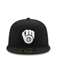 Milwaukee Brewers Black on White 59Fifty Fitted