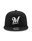 Milwaukee Brewers Cooperstown Black on White 9Fifty Snapback