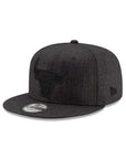Chicago Bulls Heather Black on Black 9Fifty Snapback
