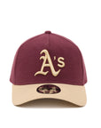 Oakland Athletics 9Forty A-Frame Moleskin Maroon Tan Snapback