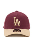 Los Angeles Dodgers 9Forty A-Frame Moleskin Maroon Tan Snapback