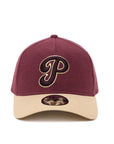 Philadelphia Phillies 9Forty A-Frame Moleskin Maroon Tan Snapback