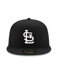St. Louis Cardinals Black on White 59Fifty Fitted